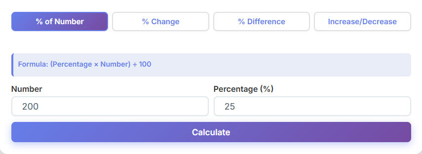 how to calculate a percentage increase of a percentage