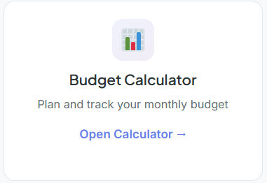 Monthly Budget Calculator