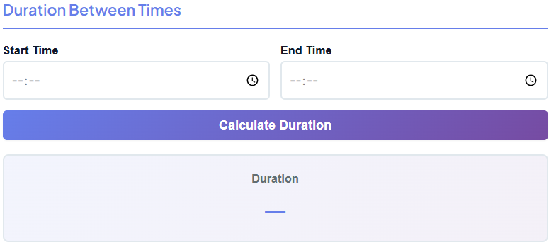 Free Time Calculator