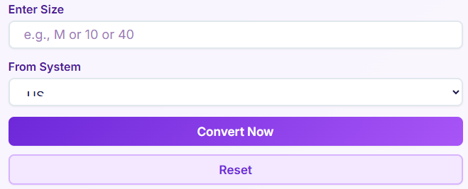 convert uk size to us clothes