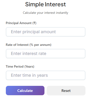 Simple Interest Calculator