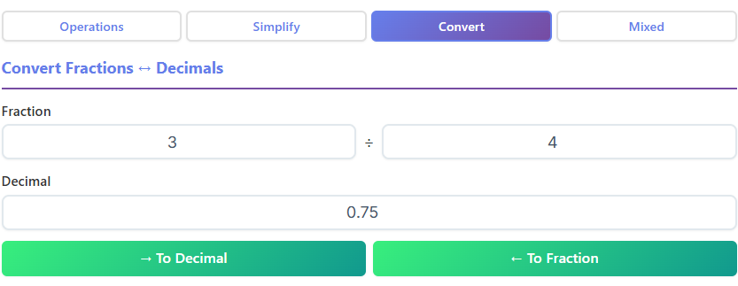 fraction calculator