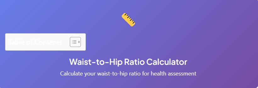 waist to hip ratio calculator