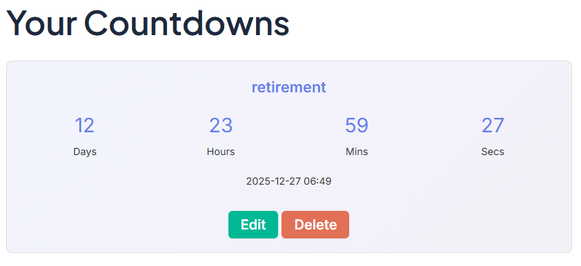 retirement countdown calculator