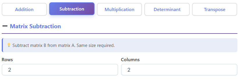 matrix determinant calculator