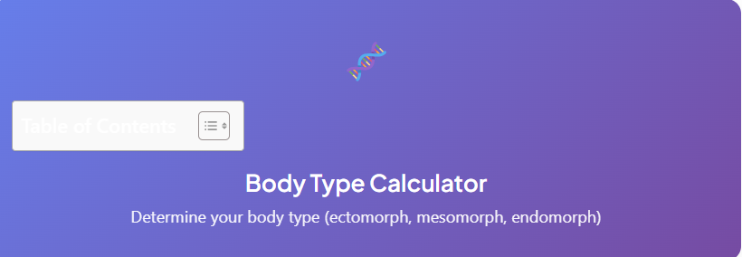 body type calculator female