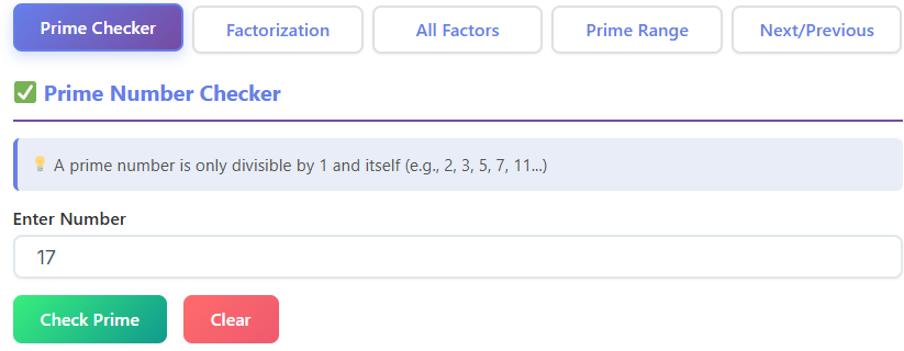 prime number calculator