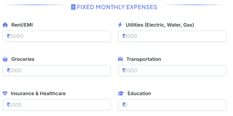 monthly budget calculator