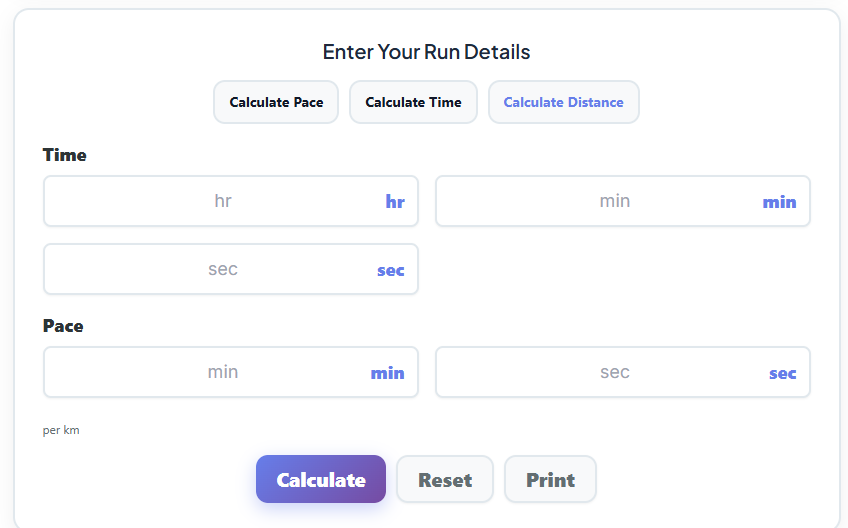 race pace calculator
