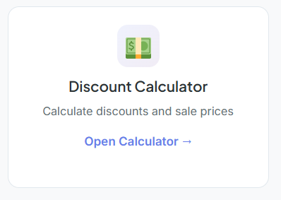 Double Discount Calculator