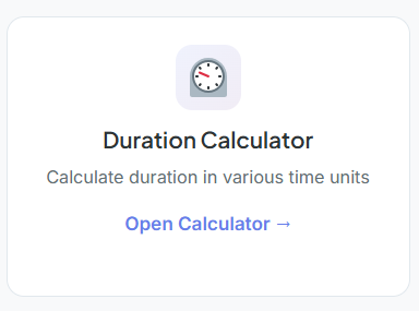 Calculate duration time