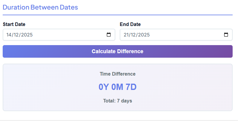 Date Calculator Tool Free