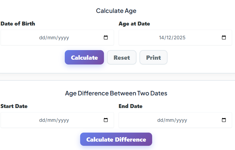 age difference calculator