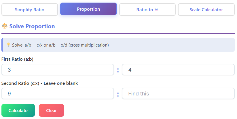 simplify ratio calculator