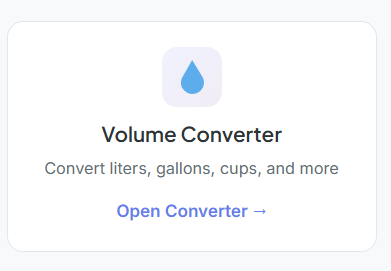 convert the volumes from the derived units to liters