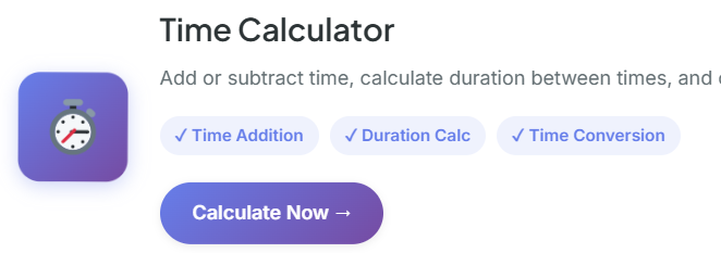 free time calculator