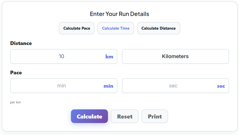 race pace calculator
