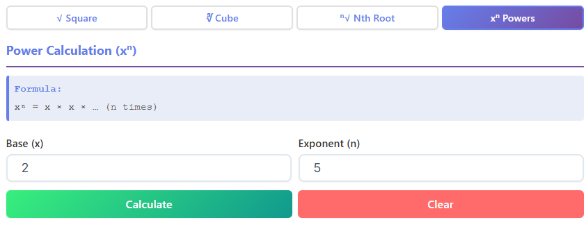 square root curve calculator