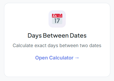 calculate working days between two dates