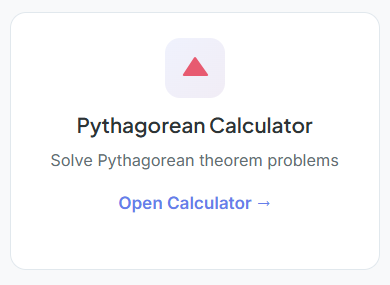 Pythagorean theorem equation solver