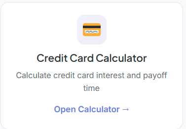 credit card interest calculator online free