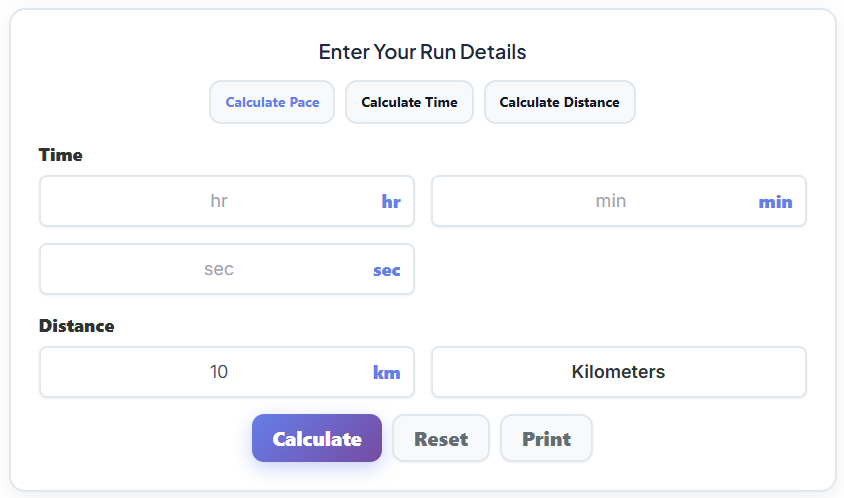 race pace calculator