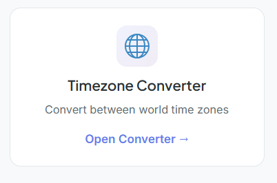 timezone time converter