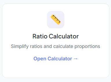 Simplify Ratio Calculator