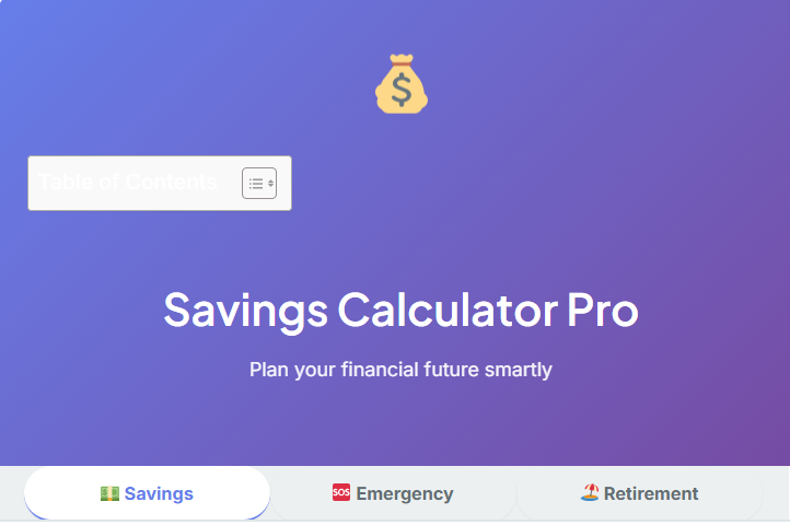 Smart Savings Calculator Online
