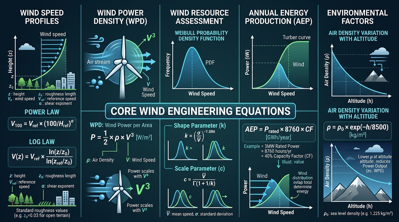 100m wind calculator industry formulas and wind resource assessment methods