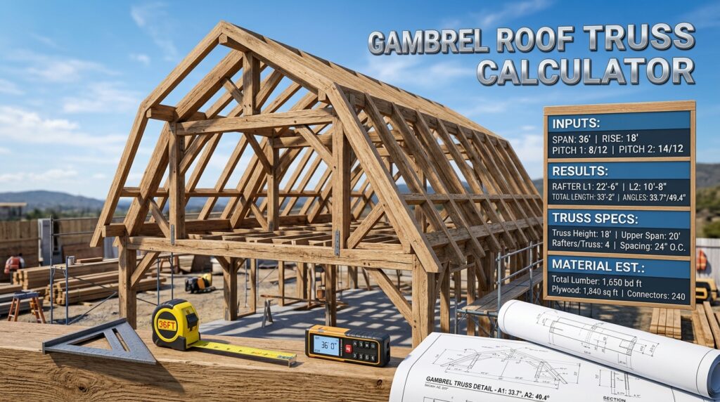 Gambrel Roof Truss Calculator